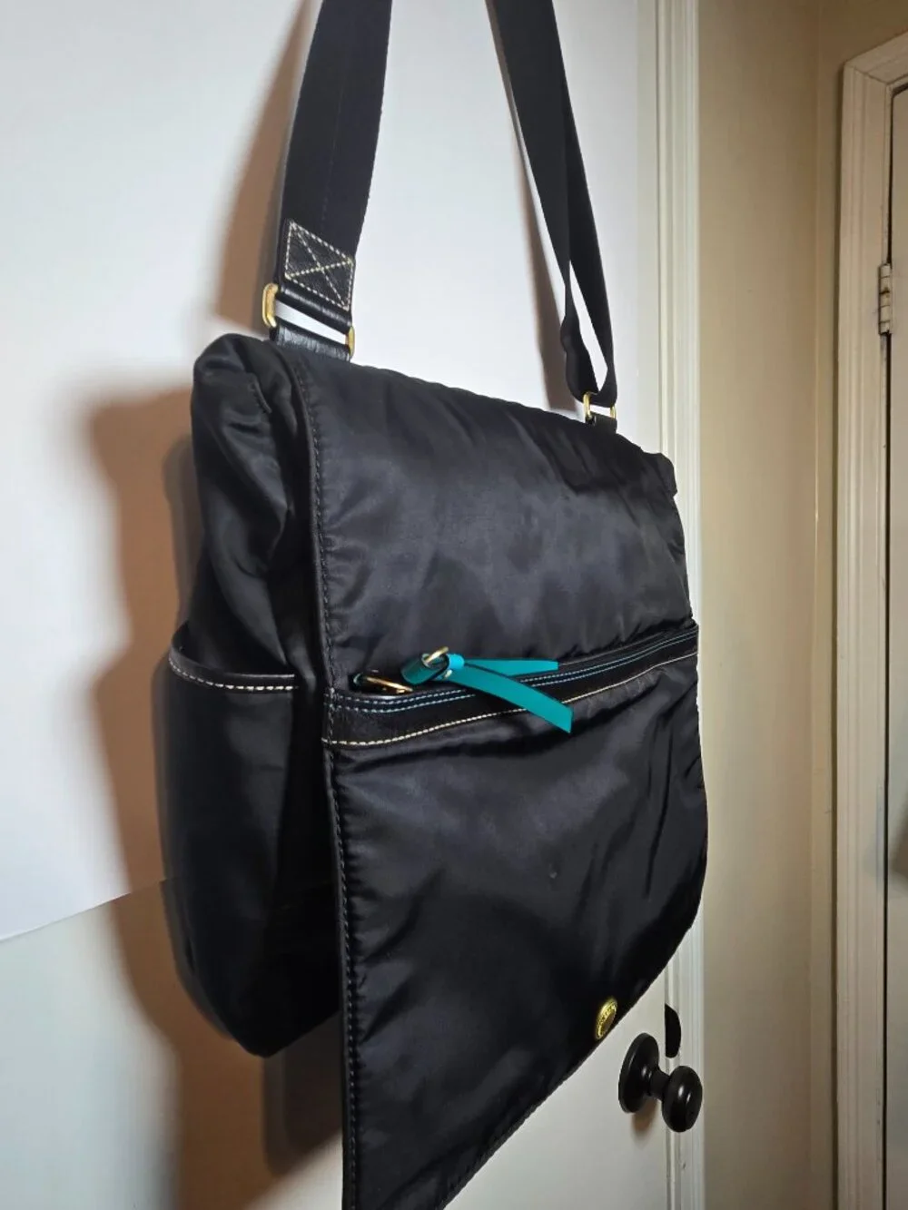 Coach Black Nylon Messenger Diaper Bag F10883 - Picture 9 of 11